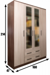 Шкаф 4х-створчатый ШК-402 0 Шкаф 4х-створчатый ШК-402 0