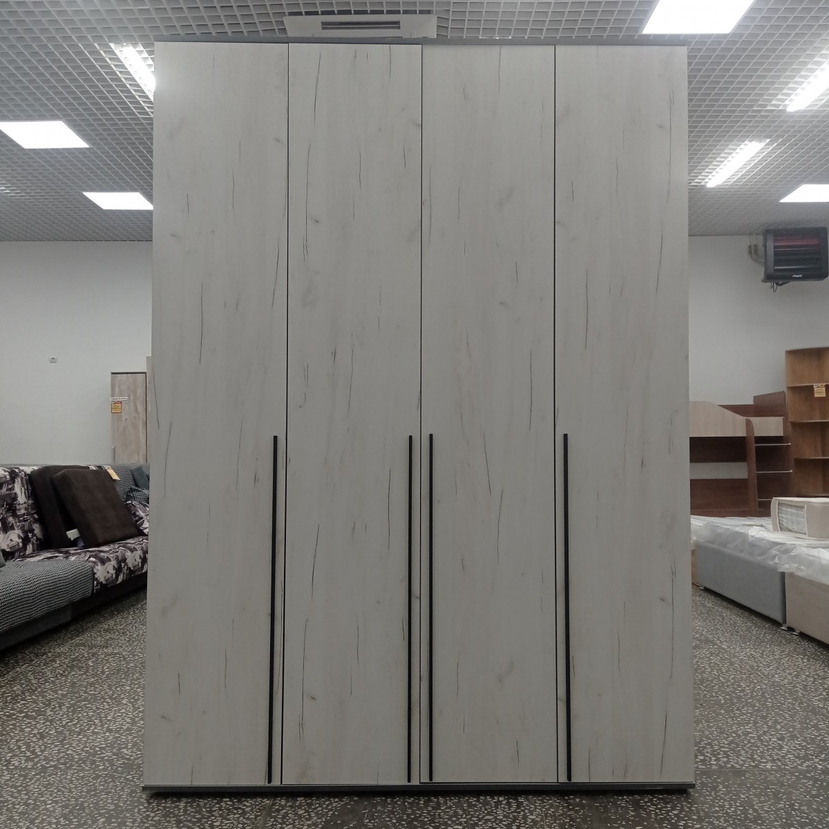 ШКАФ ПЛАТЯНОЙ "НОРД" 1,6 (ДУБ КРАФТ БЕЛЫЙ)