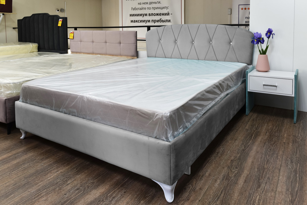 Кровать Аделина серая