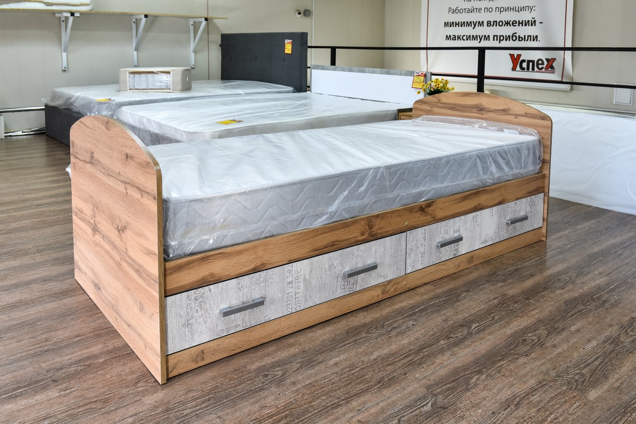 КРОВАТЬ 1-СПАЛЬНАЯ С ЯЩИКАМИ