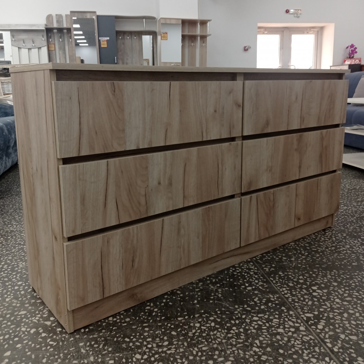 КОМОД "НОРД" №7 (ДУБ КРАФТ СЕРЫЙ)