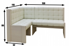 СКАМЬЯ УГЛОВАЯ "КВАДРО" 1