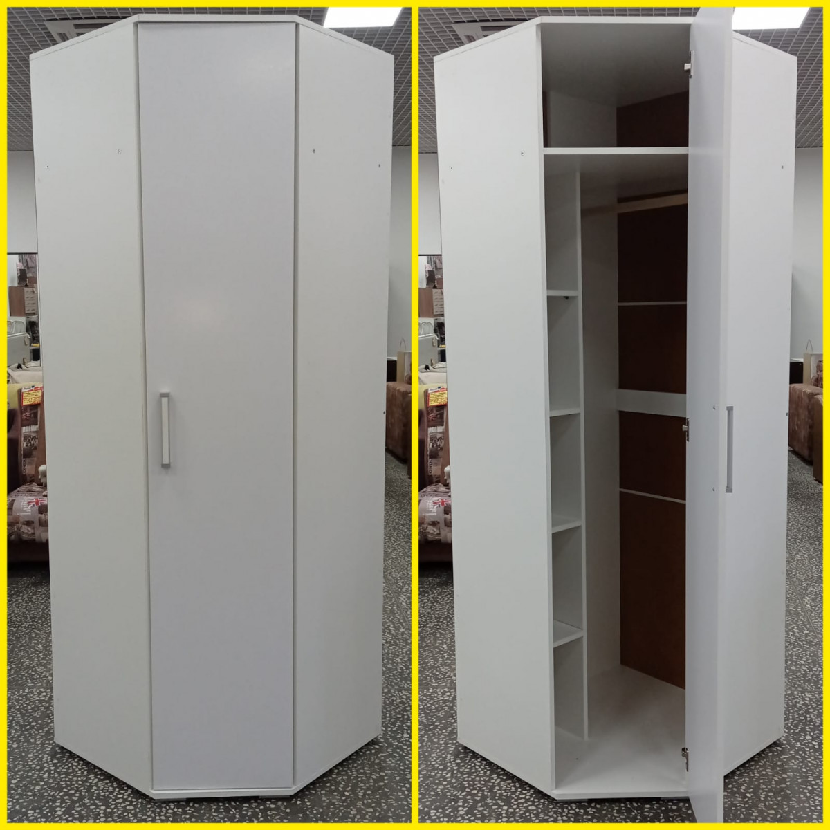 Шкаф угловой Белла ясень светлый